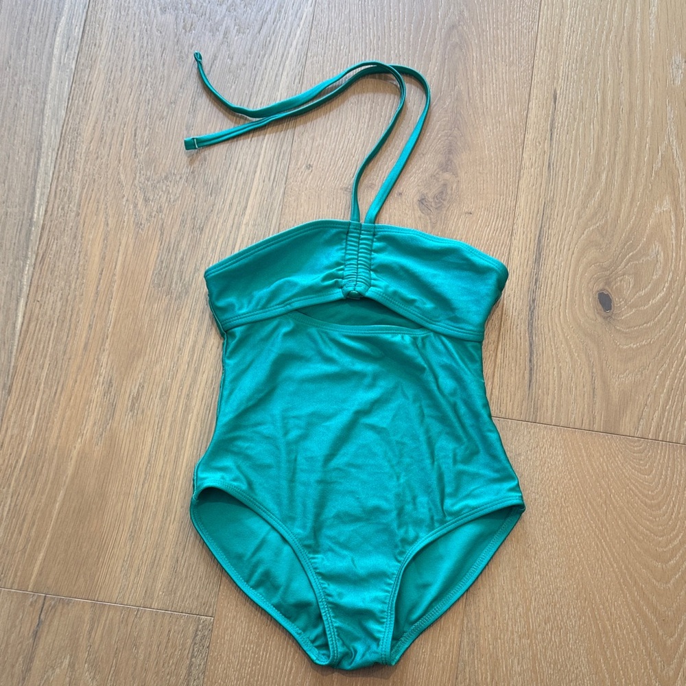 art class Teal Halter One-Piece Swimsuit